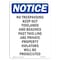 Signmission OSHA Notice Sign, 10" H, 7" W, Rigid Plastic, No Trespassing Keep Out Tidelands Sign, Portrait OS-NS-P-710-V-14927 - alternate 1